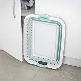Addis Foldable 45L Laundry Basket White Aqua Haze view 5