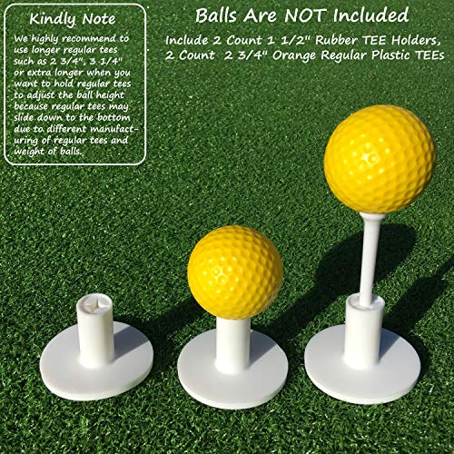 SkyLife Rubber Golf Tee Holder Set for Golf Mat Range Driving Practice Mat (2 PCS)