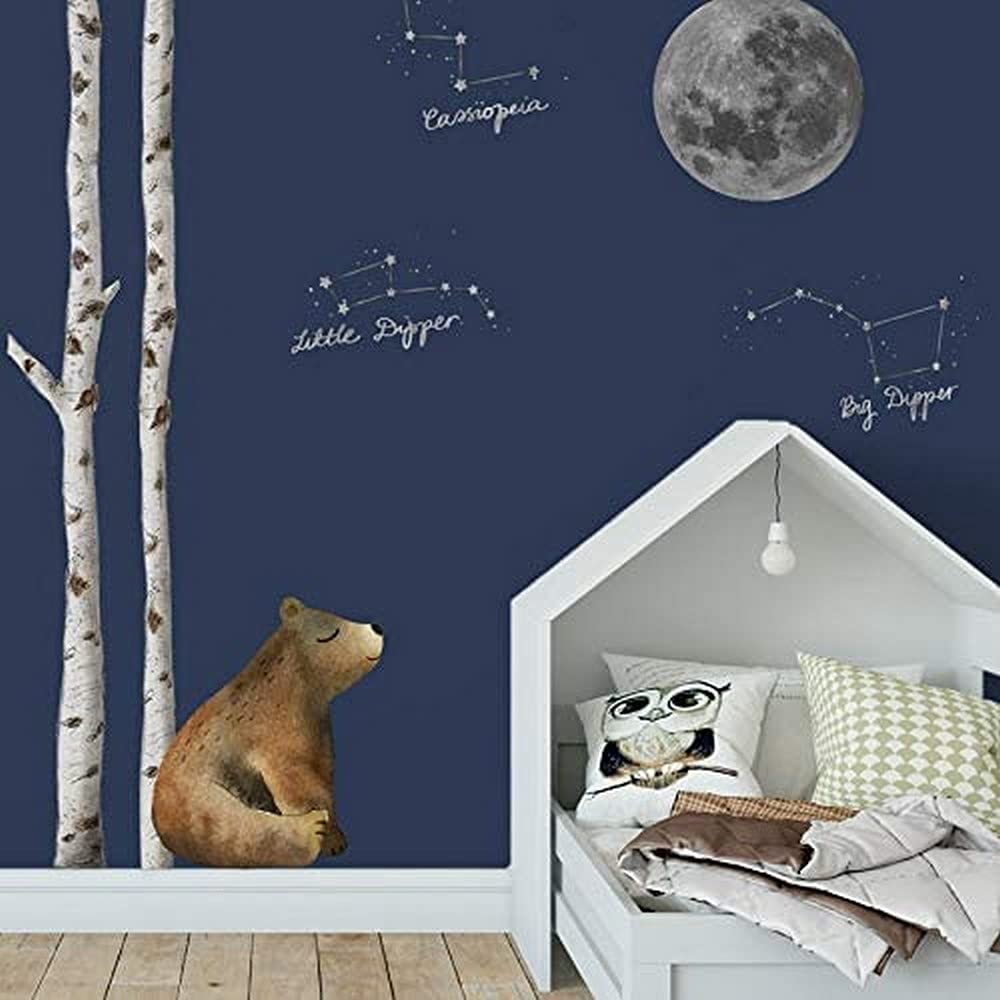 Woodland Night Sky Wall Sticker Pack, Woodland Wall Stickers, Perfect for Decorating a Child's Bedroom with a Woodland Theme