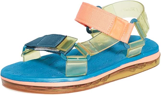 Amazon.com | Melissa Women's Papete + Rider Sandals, Blue Orange, 7 Medium US | Sandals