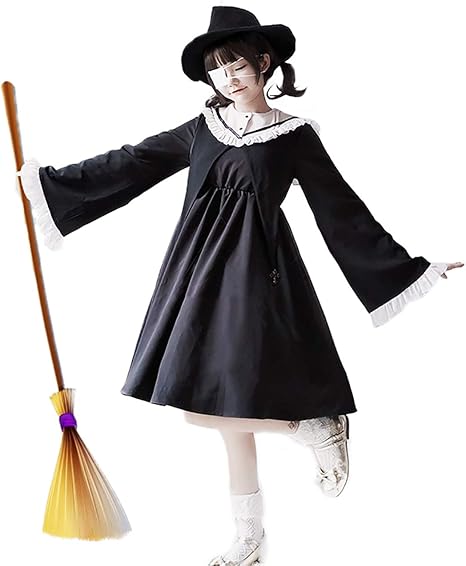 Amazon Co Jp Milky Time 魔女 帽子セット ワンピース コスプレ ハロウィン ロリータ 黒 長袖 大人 ひざ丈 ホビー 通販 Amazon Co Jp Milky Time 魔女 帽子セット ワンピース コスプレ ハロウィン ロリータ 黒 長袖 大人 ひざ丈 ホビー 通販