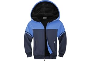 JACKETOWN Hoodie for Boys Fleece Jacket Zip Up Sherpa Lined Hooded Sweatshirts with Two Pockets 6-15 Years Old