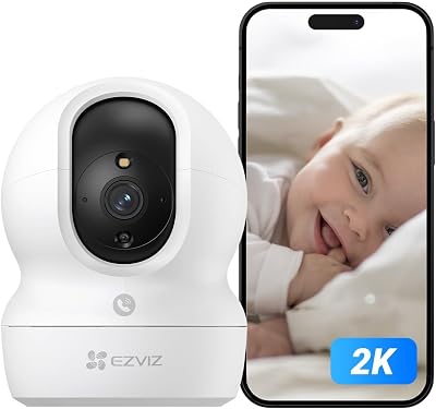 2K WLAN Überwachungskamera Innen, 360º PTZ Indoor Kamera mit Personenerkennung und -verfolgung, Farbige Nachtsicht, Geräuscherkennung, Zwei-Wege-Audio, Auto-Crusier, CP1 Pro
