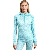 gyprprer Women’s Merino Wool Half Zip Base Layer – 100% Merino Midweight Long Shirts for Hiking Outdoors