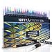 Watercolor Brush Pens - 24 Flexible Brush Tip Markers and 1 Refillable Water Brush Pen for Mess-Free Watercolor Painting, Drawing, and Hand Lettering for Artists and Beginner Painters