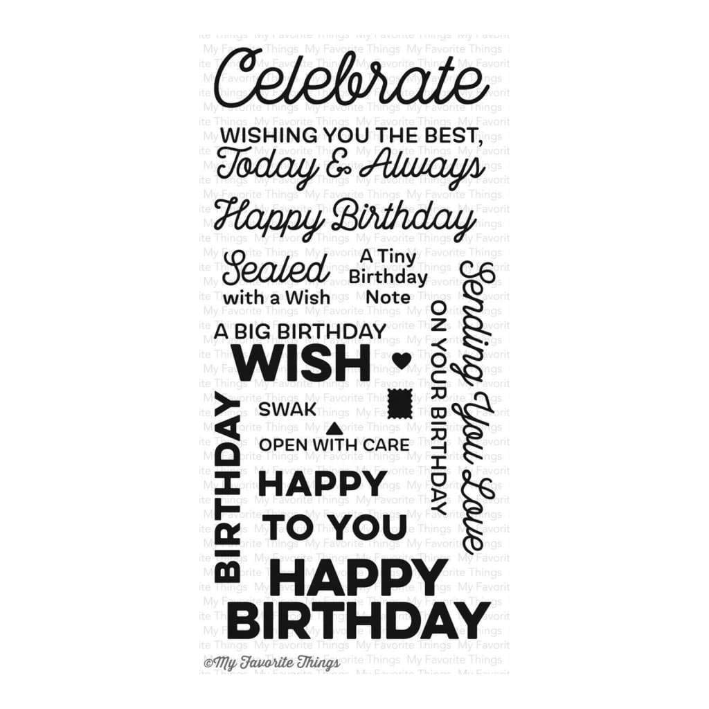 My Favorite Things Big Birthday Wishes Clear Stamp Set CS-211