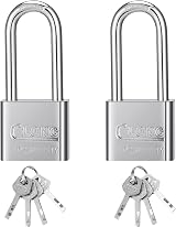 Firtink 2 Pack Long Shackle Padlocks with Keys Heavy Duty 30mm Long Neck view 8