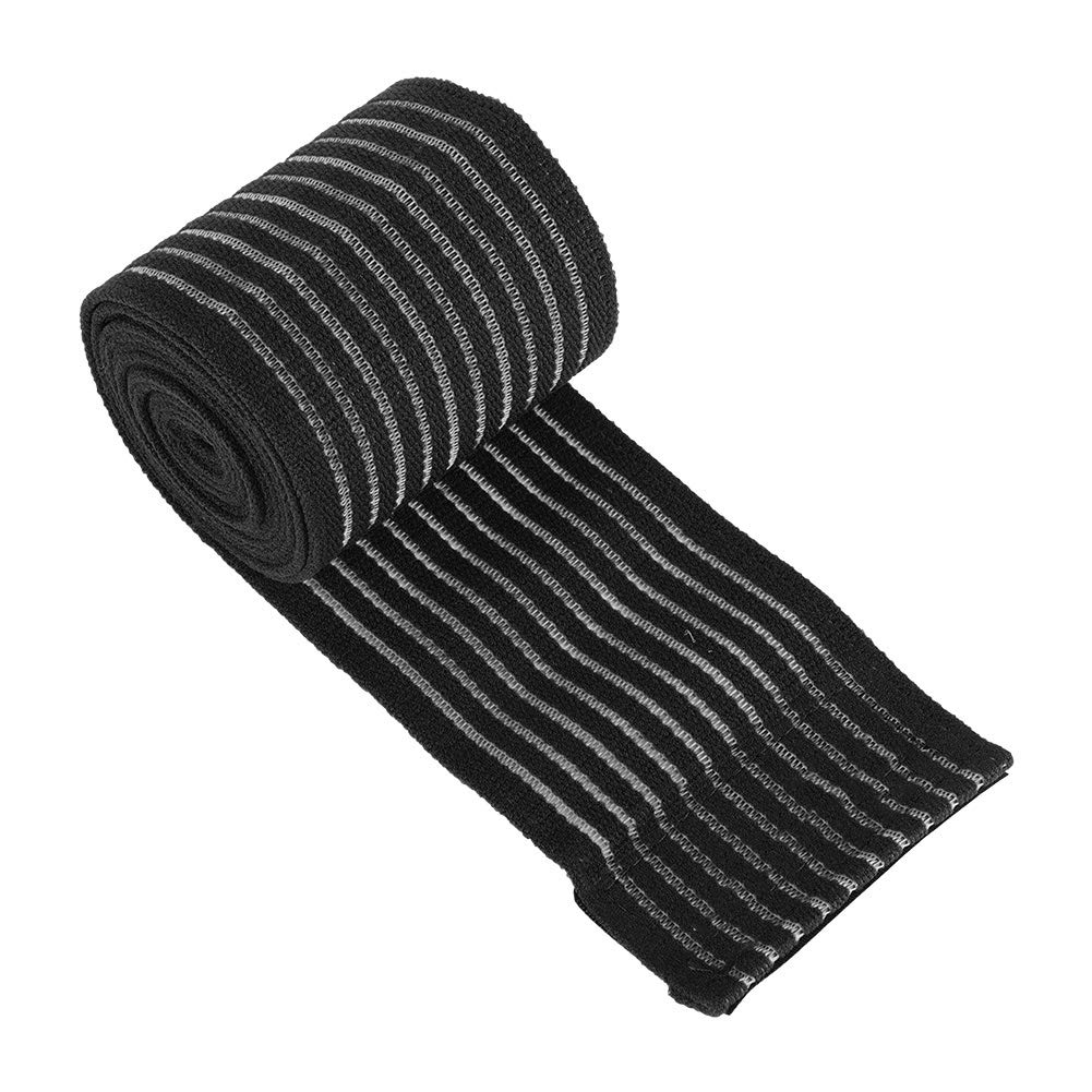Zerone Elastic Sports Knee Bondage Wrap,180cm Reusable Nylon Adjustable Breathable Knee Thigh Wrist Band Support Arm Pad Brace(Black),sports protective gear
