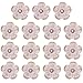 Pangda 15 Packs Handmade Burlap Lace Flowers Burlap Rose with Pearl for DIY Craft Making and Wedding Decorations