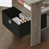 Furinno ANDREY Side Table Set of 2 End Tables with Storage Bin French Oak view 5