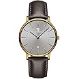 BEN NEVIS Watch, Mens Watch, Minimalist Fashion Simple Wrist Watch Analog Date with Leather Strap