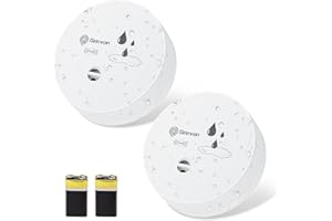 Geevon 2 Pack Water Leak Detectors, 100dB Water Sensor Alarms Flood Detector for Basements, Bathrooms, Laundry Rooms, Kitchen