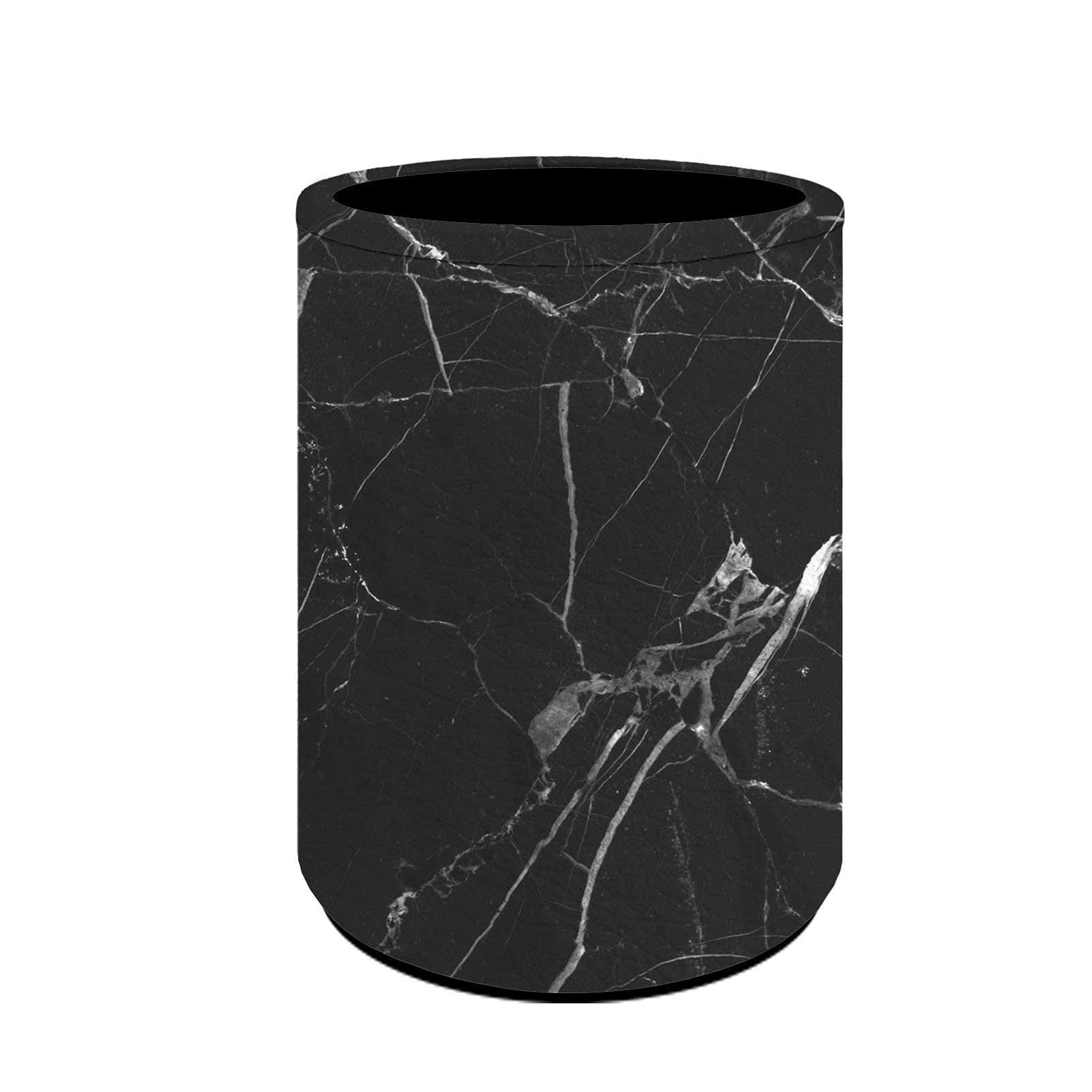 Kuiaobaty Black Marble Pen Holder Stand,Cup for Desk Marble Pattern Makeup Brush Holder for Women,Desk Accessories Holder Durable Desktop
