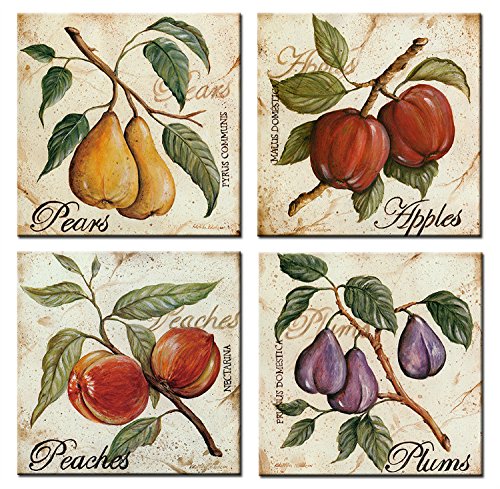 Home Art Contemporary Art Giclee Canvas Prints Framed Canvas Wall Art for Home Decor Perfect 4 Panels Wall Decorations For Living Room Dinning-room Office Each Panel Size:12x12inch