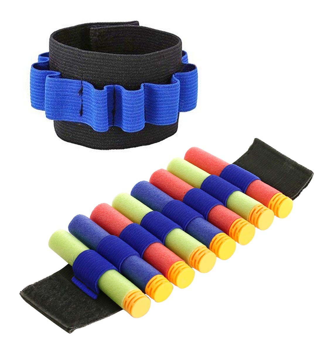 VDROL 38 Pcs Kids Tactical Vest Kit for Nerf Guns N 30 Bullets + 2 Quick Reload Clip + Protective Glasses + Face Tube Mask + Hand Wrist Bands + Darts Pouch