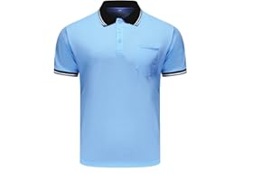 CUTIEHON Men's Baseball Umpire Shirt, Short Sleeve referee Jersey Shirts Sized for umpire chest protector