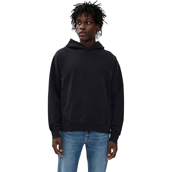 BEN DAVIS Men's Heavyweight Hooded Pullover Sweatshirt, Navy
