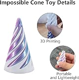 WPNCYK 3pcs Impossible Cone Spiral Fidget Toy 3D Printed Steampunk Anxiety view 3