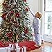 yuboo Buffalo Plaid Christmas Tree Skirt, Red and Black Checkered and Burlap Reversible Tree Mat for Farmhouse Rustic Christmas Decorations&Ornaments