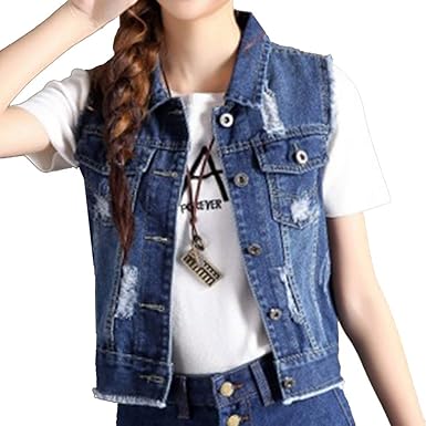 denim gilet ladies