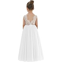 Amazon.com: 2Bunnies Girl Paisley Lace Back A-Line Tutu Tulle Party Flower  Girl Dress (Short Sleeve Maxi Dusty Pink, 12-18M): Clothing, Shoes & Jewelry