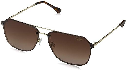 Pepe Jeans Sunglasses Herren Sonnenbrille Saturn Gold/Brown, 64.0