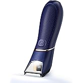 LGTGH Body Hair Trimmer for Men: Pubic Hair Trimmer with Mirror & LED Light - Electric Ball Shavers with Ceramic Blades & Travel Lock - Body Groomer IPX7 Waterproof Wet/Dry Use for Groin/Legs/Chest