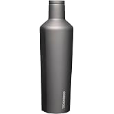 Corkcicle Insulated Canteen Water Bottle, Cold 25H, 25 oz, Ceramic Slate | Leakproof Cap - Cupholder Friendly - BPA-Free Materials - No-Sweat Exterior - Easy-Carry Design - Durable Constructio n