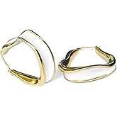 SinglinArt Geometric Big Hoop Earrings for Women Gifts Fashion Statement Jewelry
