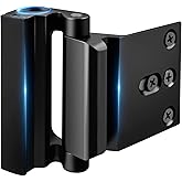 Home Security Door Lock Reinforcement - Child Proof High Security Door Locks with 3" Stop Withstand 800 lbs for Inward Swingi