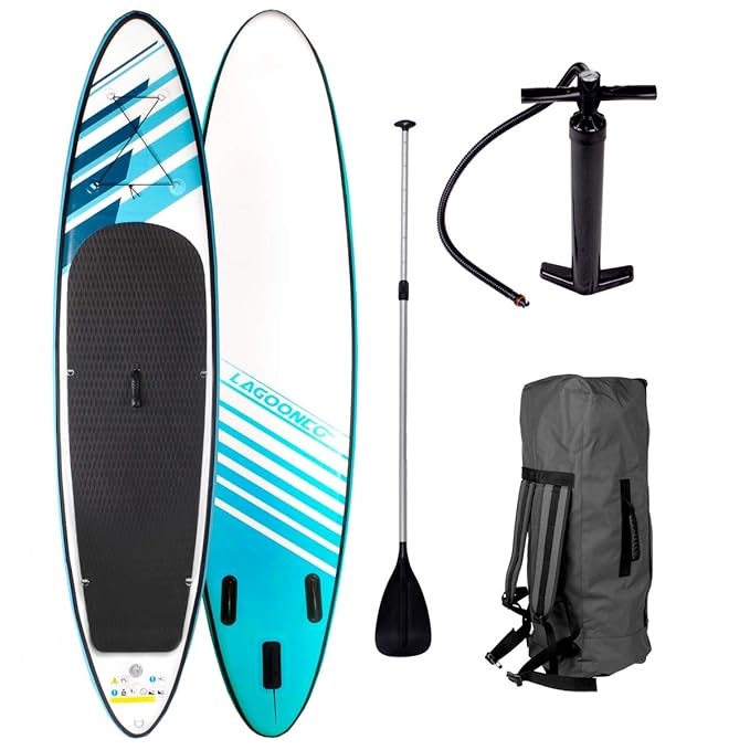 SUP Board Stand up Paddling Surfboard'Relax' 320x76x15cm aufblasbar Double-Layer Alu-Paddel Hochdruck-Pumpe Transportrucksack