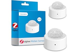 OUVOPO Zigbee Motion Sensor (2-Pack),Requires zigbee hub, configurable DIY Portable Presence Detector Compatible with Home Assistant, Hubitat and Alexa