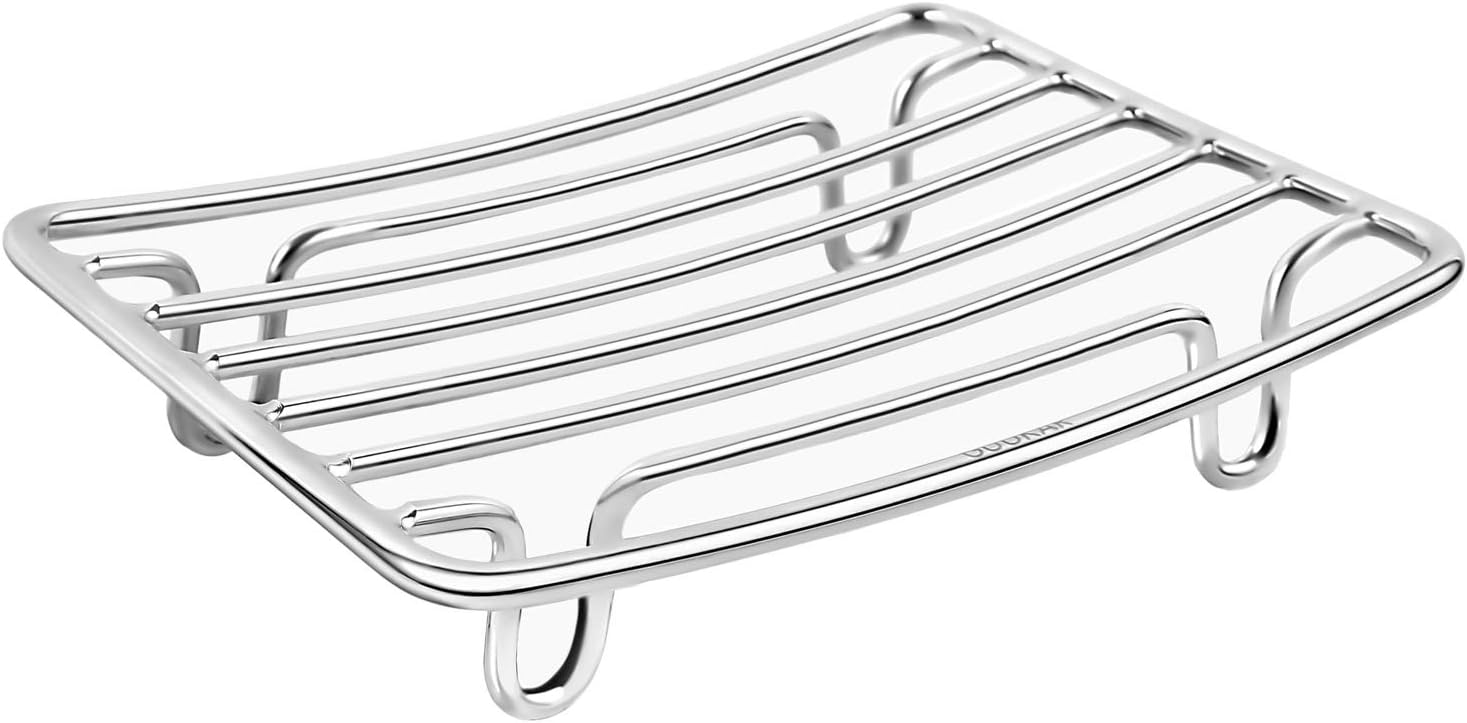 GUUKAR Stainless Steel Bar Soap Dish, Rust Proof Soap Sponge Holder, Self Draining Soap Dishes for Shower, Rv, Tub, Kitchen Sink and Bath: Home & Kitchen