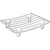 GUUKAR Soap Dish, Stainless Steel Bar Soap Holder for Shower, Self Draining Stand Soap Saver for Bathroom, Kicthen Sink and Countertop, Chrome 1-Pack