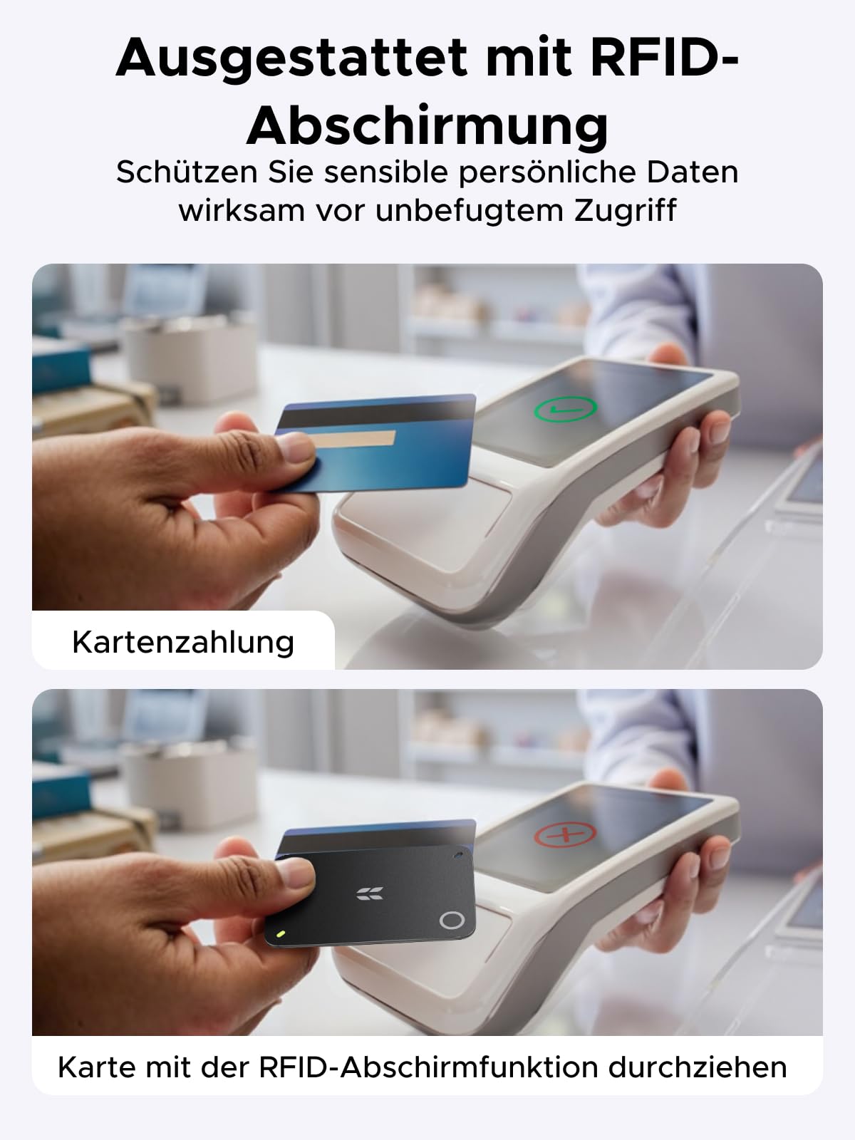 UGREEN FineTrack Slim Duo 2 für iOS & Android mit RFID-Betrugsschutz 4