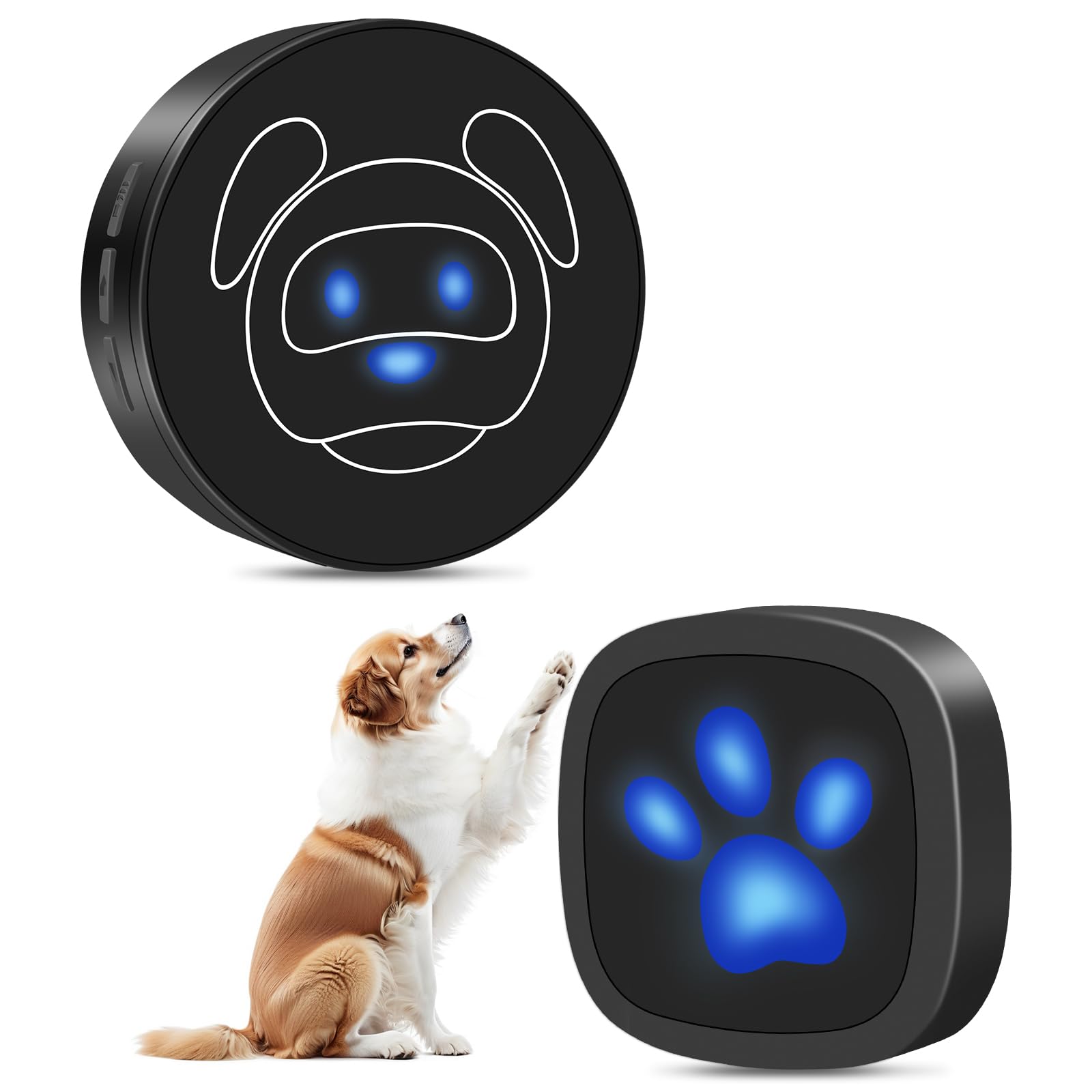 Whimsii Dog Doorbell for Toilet Training, Wireless Dog Door Bell Ring to Go Outside, IP65 Waterproof Touch Button, 50 Melodies & 1000 Feet Range