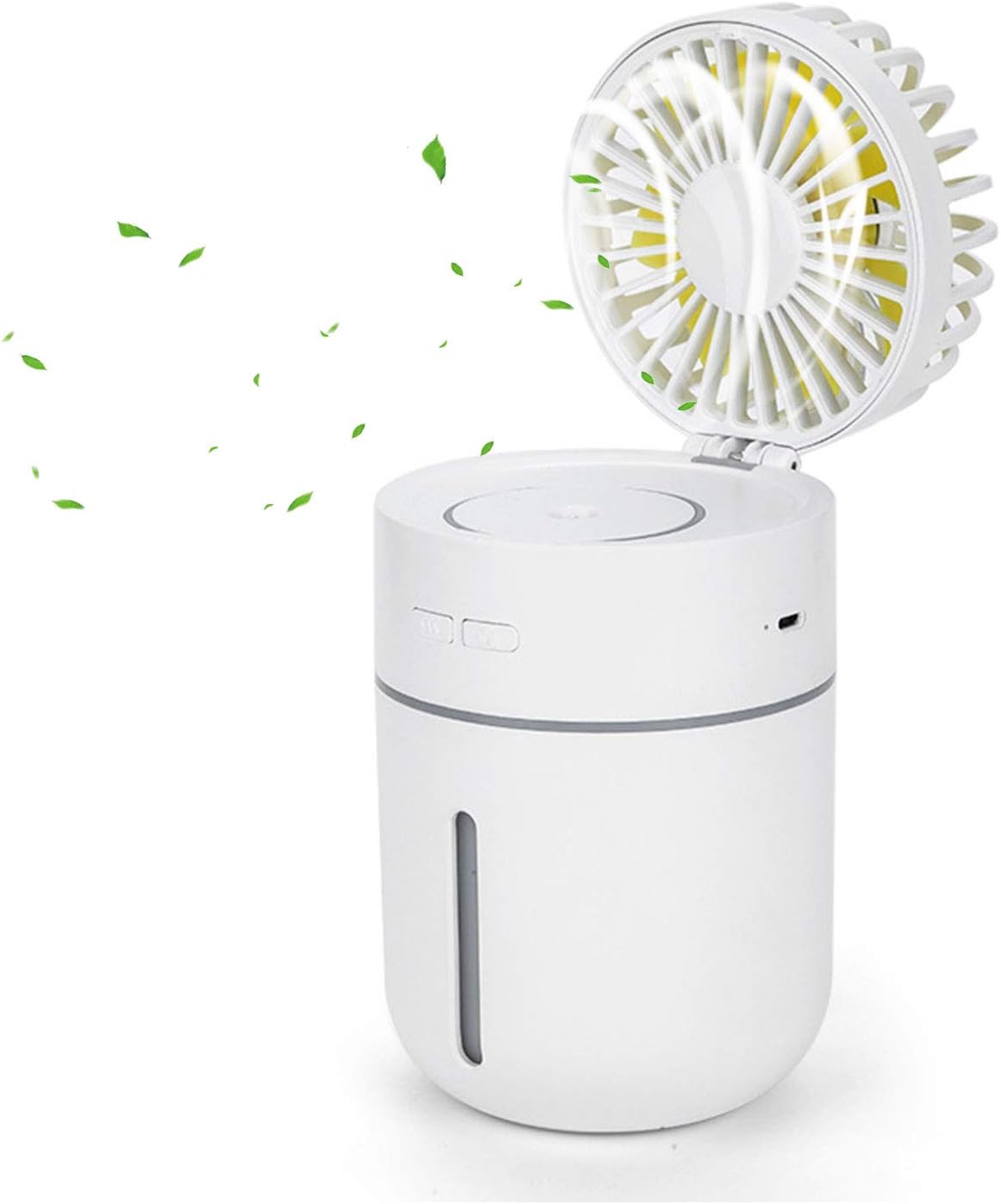 Flantor Portable Handheld Fan,Misting Fan 3 Speeds Wind Water Spray Fan Mini Folding Desk Fan USB Rechargeable with LED Nightlight,Mini Fan Humidifier,for Household Office Outdoor Indoor Car Travel