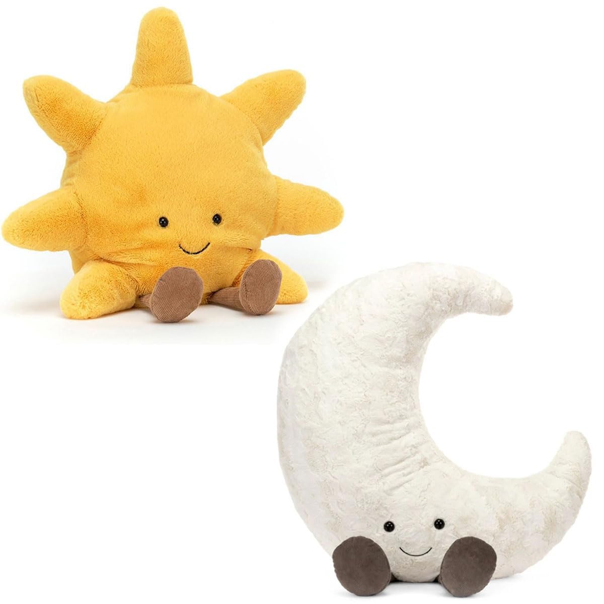 Photo 1 of EASELR WeightedPlush 14" Moon and Sun Plush Toy Cute Smile Funny Moon and Sun Sunshine Stuffed Animals Pillow Soft Plushie for Gifts for Kids Birthday