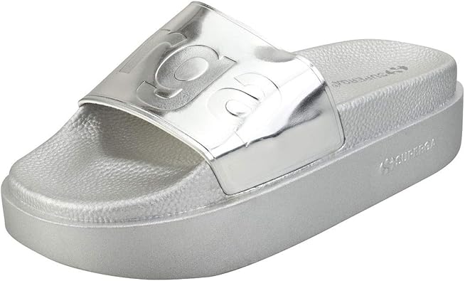 superga silver slides