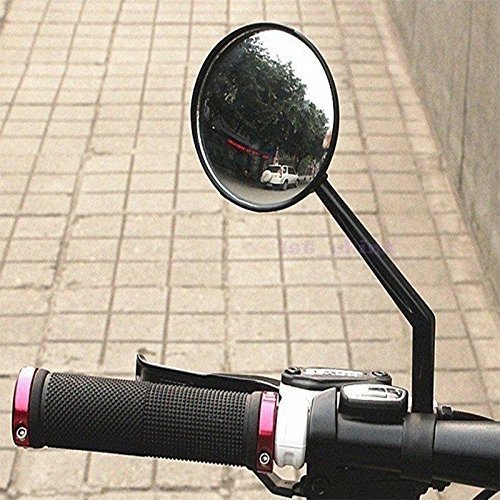 Superdream 360° Rotation Mountain Road Bike Bicycle Cycling MTB Rear View Mirror Handlebar Wide Angle Rearview Adjustable Universal Safety Bike Mirror Black 22MM