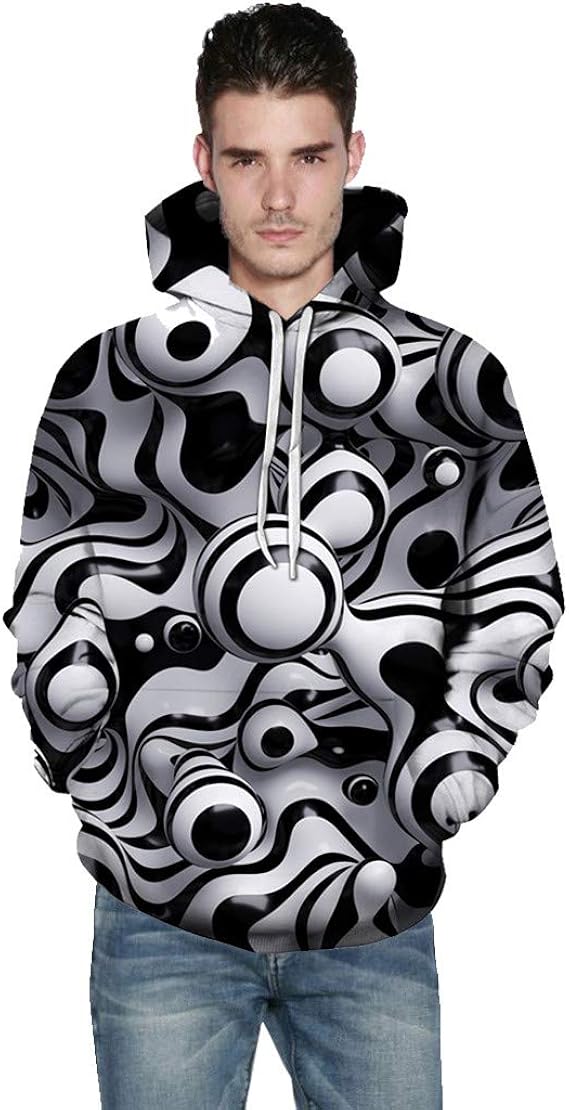 Amazon パーカーメンズ大きいサイズ スウェットウェア フード付きトレーナー 秋冬 3dプリント ユニセックス ゆったり かっこいい カジュアル ストリート旅行 仕事 通勤 通学フーディプルオーバー トレーナー パーカー 通販