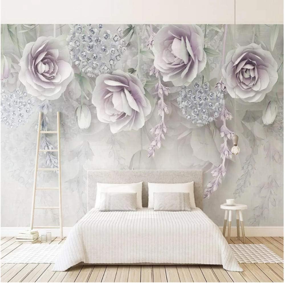 Amazon Com N A Decorative Mural Wallpaper Modern Light Purple Flowers Murals Living Room Bedroom Abstract Art Home Decor 250x175cm Furniture Decor