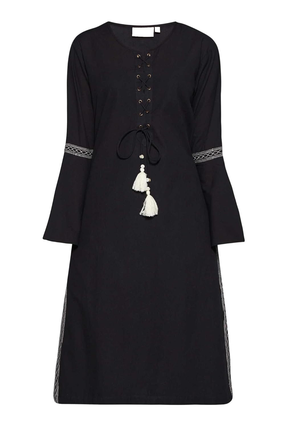 aahwan solid cotton long straight kurta for women (ac-rivet)