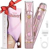 Dermave Bikini Shaver - Electric Bikini Trimmer for Women, Waterproof Dual Head Shaver Women (Pink)