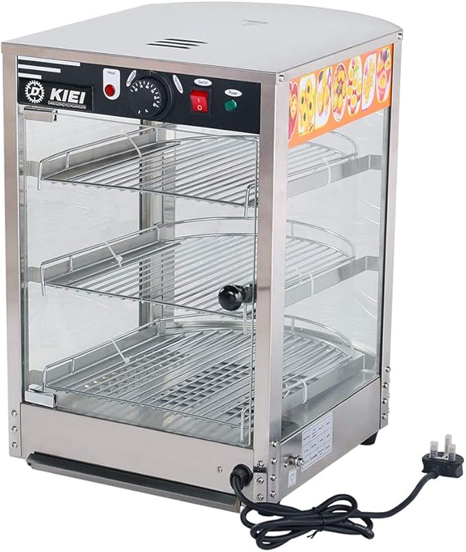 Warmiehomy Commercial 3Tier Food Warmer Countertop Pizza Bread
