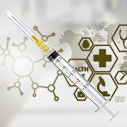 100 Pack Disposable 2.5ml/cc Lab Syringes with 25Ga