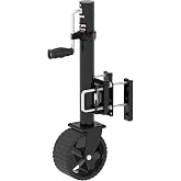TOWKING 2000 lbs Boat Trailer Jack, 8" Widened Trailer Jack Wheel, 13" Lift | Heavy Duty Swivel Trailer Jack for RV, Boat, Utility Trailer, More, Black