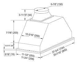 KOBE Range Hoods INX2936SQBF-500-1 Built-In/Insert