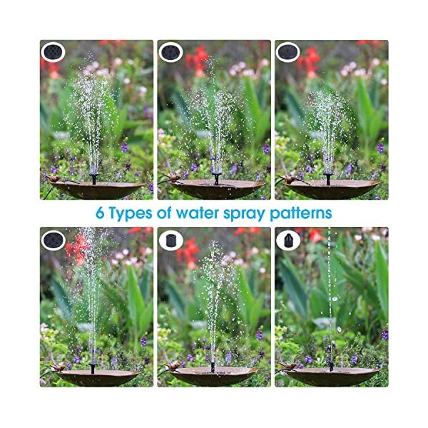 AISITIN-Solar-Water-Fountain-55W-Backup-Solar-Floating-Fountain-Pump-6-Nozzles-for-Bird-Bath-Fish-Tank-Pond-Garden AISITIN 5.5W Solar Fountain Pump Backup Solar Floating Water Fountain Pump, 6 Nozzles, for Bird Bath, Fish Tank, Pond…