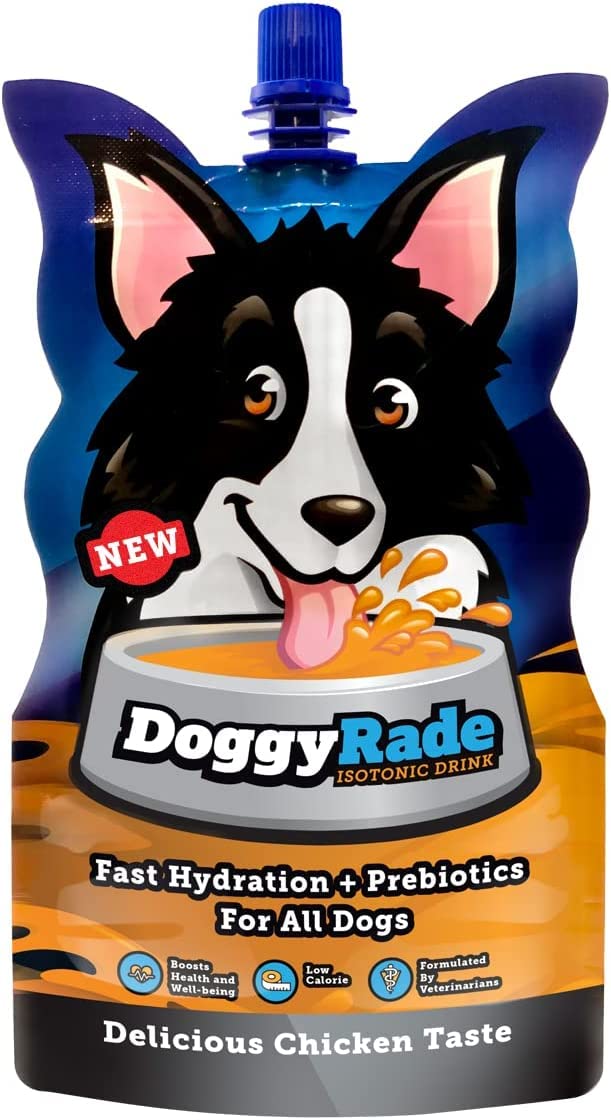 DoggyRade – Delicious Isotonic Drink for Dogs with Prebiotics, Electrolytes and Amino Acids - Much More Than just Water! (250ml x 10)